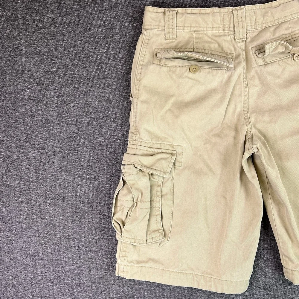 Urban Pipeline Cargo Shorts Youth 14 Tan Utility Casual Multi-Pocket Twill 28x10